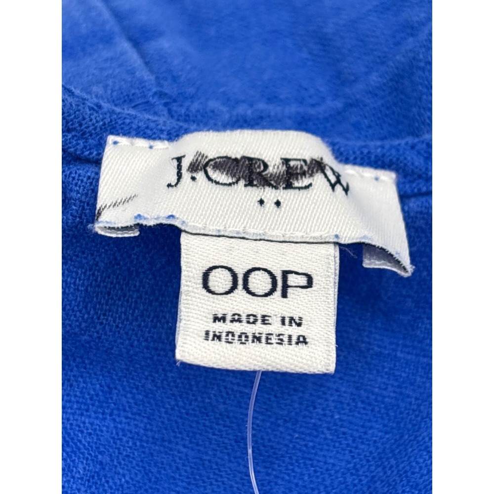J.Crew Womens Linen Viscose Shift Dress Cobalt Blue Pockets Size P00 NWT CK844 - Picture 8 of 11